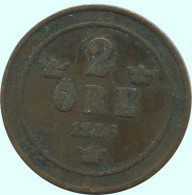 2 ORE 1886 SUECIA SWEDEN Moneda #AC915.2.E.A - Suède
