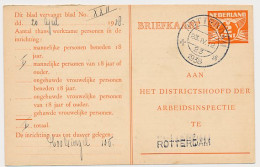 Arbeidslijst G. 17 Locaal Te Rotterdam 1938 - Entiers Postaux