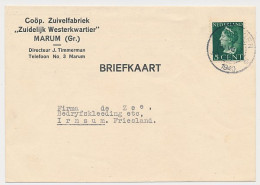 Firma Briefkaart Marum 1940 - Zuivelfabriek - Zonder Classificatie