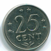 25 CENTS 1971 ANTILLAS NEERLANDESAS Nickel Colonial Moneda #S11480.E.A - Antilles Néerlandaises