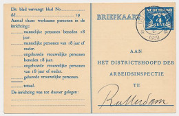 Arbeidslijst G. 18 Dordrecht - Rotterdam 1939 - Ganzsachen
