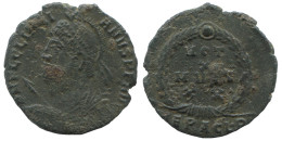 LATE ROMAN IMPERIO Follis Antiguo Auténtico Roman Moneda 2.7g/19mm #SAV1166.9.E.A - The End Of Empire (363 AD To 476 AD)