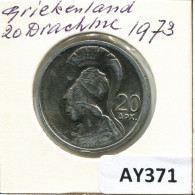 20 DRACHMES 1973 GRIECHENLAND GREECE Münze #AY371.D.A - Grèce