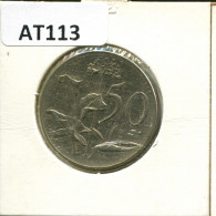 50 CENTS 1970 SOUTH AFRICA Coin #AT113.U.A - South Africa