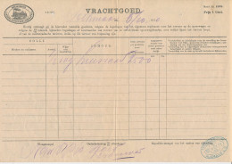 Vrachtbrief H.IJ.S.M. Alkmaar - Den Haag 1910 - Etiket - Zonder Classificatie