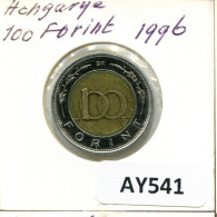 100 FORINT 1996 HUNGRÍA HUNGARY Moneda BIMETALLIC #AY541.E.A - Ungarn