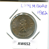 5 CENTIMES 1962 LUXEMBURGO LUXEMBOURG Moneda #AW652.E.A - Lussemburgo