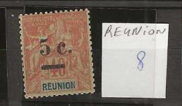 1885 MNH Réunion Yvert 8 Postfris** - Nuevos