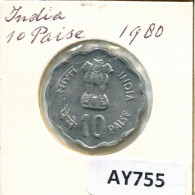 10 PAISE 1980 INDE INDIA Pièce #AY755.F.A - India