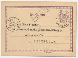 Trein Haltestempel Velsen - Amsterdam 1876 - Lettres & Documents