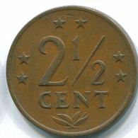 2 1/2 CENT 1971 ANTILLES NÉERLANDAISES Bronze Colonial Pièce #S10507.F.A - Netherlands Antilles