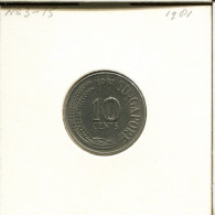 10 CENTS 1981 SINGAPORE Coin #AR470.U.A - Singapour