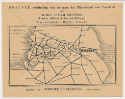 Firma Envelop Amsterdam 1936 - Stoomvaart Maatschappij - Kaart - Zonder Classificatie