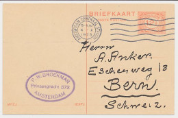 Briefkaart G. 206 Amsterdam - Bern Zwitserland 1925 - Ganzsachen