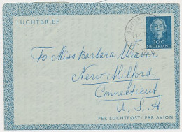Luchtpostblad G. 3 Appingedam - Connecticut USA 1952 - Postal Stationery