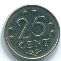 25 CENTS 1971 ANTILLES NÉERLANDAISES Nickel Colonial Pièce #S11555.F.A - Antilles Néerlandaises
