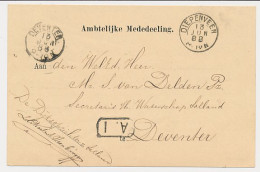 Kleinrondstempel Diepenveen 1888 - Non Classés