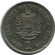 1 BOLIVAR 1977 VENEZUELA Moneda #AR924.E.A - Venezuela