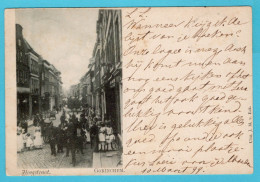 NEDERLAND Prentbriefkaart Hoogstraat 1899 Gorinchem Grootrond Naar Den Haag - Gorinchem