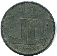 1 FRANC 1942 BÉLGICA BELGIUM Moneda BELGIE-BELGIQUE #AX373.E.A - 1 Franc