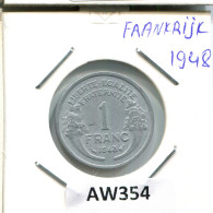 1 FRANC 1948 FRANKREICH FRANCE Französisch Münze #AW354.D.A - 1 Franc