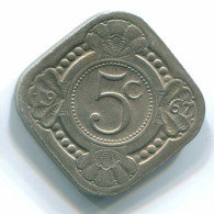 5 CENTS 1967 NIEDERLÄNDISCHE ANTILLEN Nickel Koloniale Münze #S12481.D.A - Antilles Néerlandaises