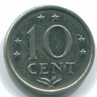 10 CENTS 1971 NETHERLANDS ANTILLES Nickel Colonial Coin #S13432.U.A - Antilles Néerlandaises