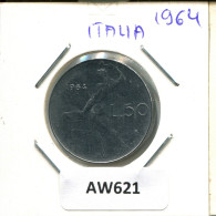 50 LIRE 1964 ITALY Coin #AW621.U.A - 50 Lire