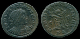CONSTANTINE I LUGDUNUM Mint ( PLG ) VO/TIS/XX GLOBE OVER ALTAR #ANC13226.18.D.A - The Christian Empire (307 AD Tot 363 AD)