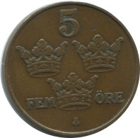 5 ORE 1911 SUECIA SWEDEN Moneda #AC457.2.E.A - Svezia