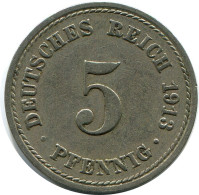 5 PFENNIG 1913 A ALLEMAGNE Pièce GERMANY #DB220.F.A - 5 Pfennig