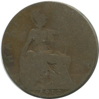 HALF PENNY 1912 UK GREAT BRITAIN Coin #AG791.1.U.A - C. 1/2 Penny
