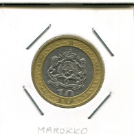 10 DIRHAMS 2002 MOROCCO BIMETALLIC Coin #AS094.U.A - Morocco