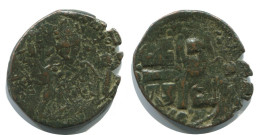 JESUS CHRIST ANONYMOUS CROSS FOLLIS Antique BYZANTIN Pièce 6.2g/28mm #AB334.9.F.A - Byzantinische Münzen
