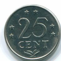 25 CENTS 1971 ANTILLES NÉERLANDAISES Nickel Colonial Pièce #S11591.F.A - Antille Olandesi