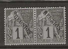 1891 MNH Réunion Yvert 17 Postfris** - Ungebraucht