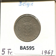 5 FRANCS 1966 DUTCH Text BELGIQUE BELGIUM Pièce #BA595.F.A - 5 Francs