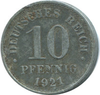 10 PFENNIG 1921 GERMANY Coin #DE10465.5.U.A - 10 Rentenpfennig & 10 Reichspfennig