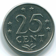 25 CENTS 1971 ANTILLAS NEERLANDESAS Nickel Colonial Moneda #S11546.E.A - Netherlands Antilles