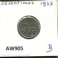 50 CENTIMES 1923 DUTCH Text BELGIUM Coin #AW905.U.A - 50 Cents