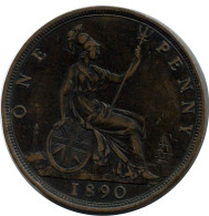 PENNY 1890 UK GBAN BRETAÑA GREAT BRITAIN Moneda #AZ782.E.A - D. 1 Penny