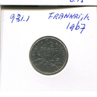 1/2 FRANC 1967 FRANCIA FRANCE Moneda #AN234.E.A - 1/2 Franc