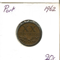 20 CENTAVOS 1962 PORTUGAL Coin #AT282.U.A - Portogallo
