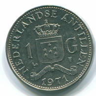 1 GULDEN 1971 ANTILLAS NEERLANDESAS Nickel Colonial Moneda #S11931.E.A - Antille Olandesi