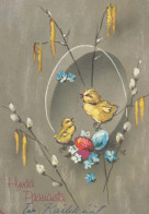 EASTER CHICKEN EGG Vintage Postcard CPSM #PBO671.A - Easter