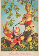 PASQUA CONIGLIO Vintage Cartolina CPSM #PBO513.A - Easter