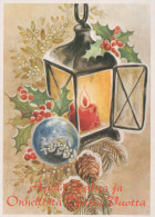 Happy New Year Christmas CANDLE Vintage Postcard CPSM #PAV952.A - Nouvel An