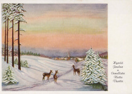 Happy New Year Christmas Vintage Postcard CPSM #PAV772.A - Nouvel An