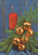 Happy New Year Christmas CANDLE Vintage Postcard CPSM #PAV572.A - Nouvel An