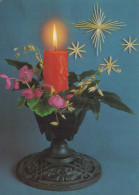 Buon Anno Natale CANDELA Vintage Cartolina CPSM #PAV504.A - Nouvel An
